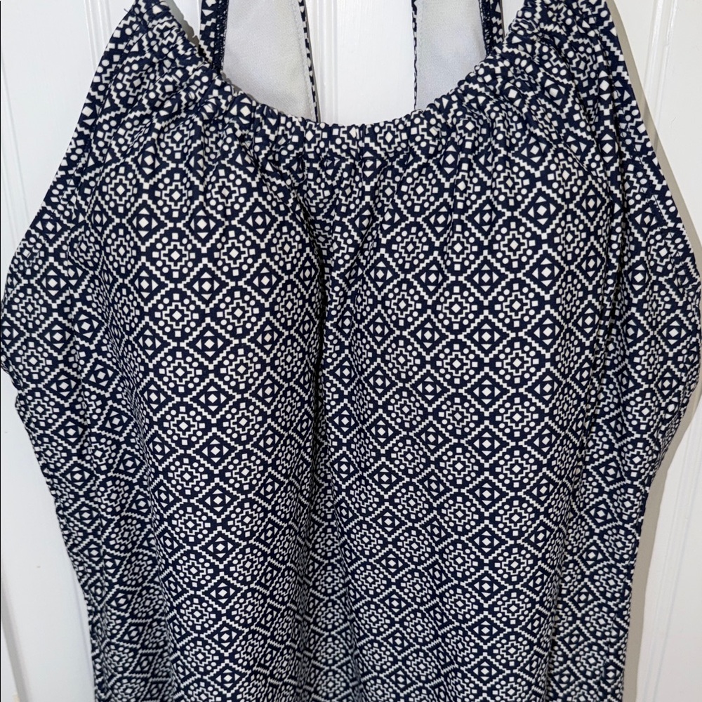 Kona Sol Bathing Suit top and Board shorts 2-Piece Set - Navy Patterned